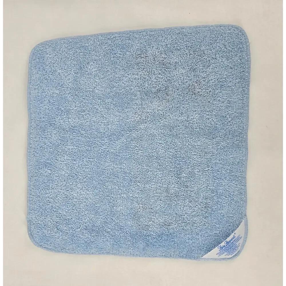 Vintage Lady Pepperell Blue Floral Towel Set 3pc Bath Plush Cotton Cottagecore